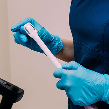 Patient receiving formav for labiaplasty at Skinlastiq Medical Laser Cosmetic Spa in Burlingame